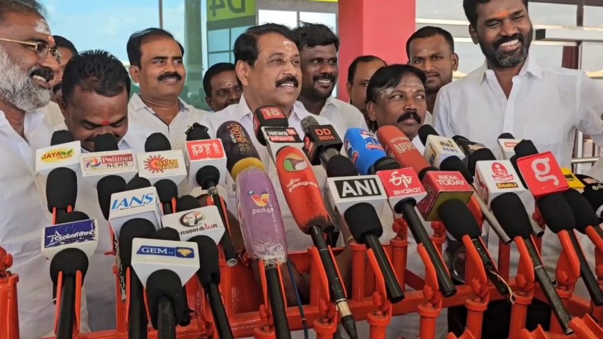 மீடியா உட்பட எல்லாத்தையும் தூண்டி விடுவது திமுக அரசாங்கம்-பாஜக மாநில தலைவர் நயினார் நாகேந்திரன் பேட்டி.!