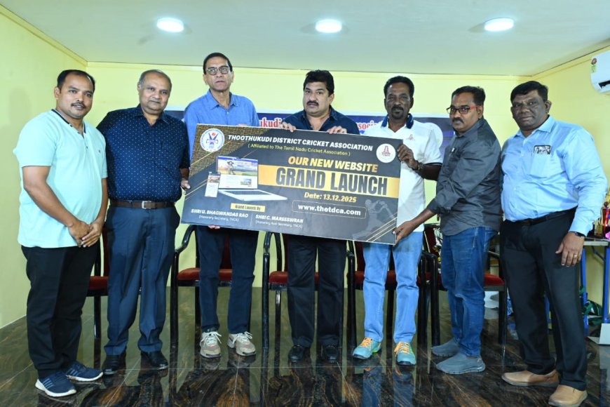 இந்திய கிரிக்கெட் அணிக்காக விளையாட தூத்துக்குடி வீரர்களுக்கு வாய்ப்பு-தமிழ்நாடு கிரிக்கெட் சங்கத்தின் செயலாளர்  பகுவன்தாஸ் ராவ் பேட்டி.!