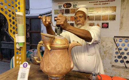 28 வகை மூலிகைகள் கலந்த காஷ்மீர் காவா டீ தூத்துக்குடியில் பிரபலமாகி வருகிறது..