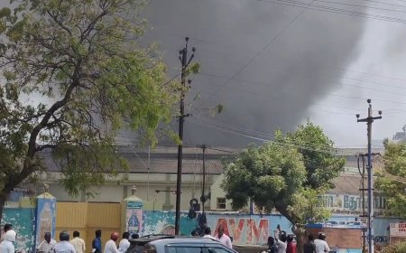 தூத்துக்குடியில், பிரபல எண்ணெய் மில் நிறுவனத்தில் தீ விபத்து.!