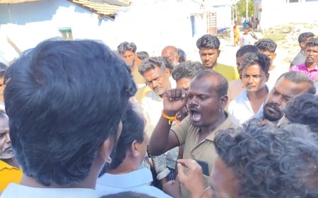 பிளஸ் டூ மாணவி கொலை: மாணவியின் குடும்பத்தினரை சந்தித்து ஆறுதல் கூற வந்த ஆதவ் அர்ஜுனாவுக்கு கிராம மக்கள் கடும் எதிர்ப்பு.!