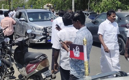 தூத்துக்குடியில் ஆர்ப்பாட்டம்: போக்குவரத்து விதிகளை மீறிய முன்னாள் அமைச்சர் கார்.!