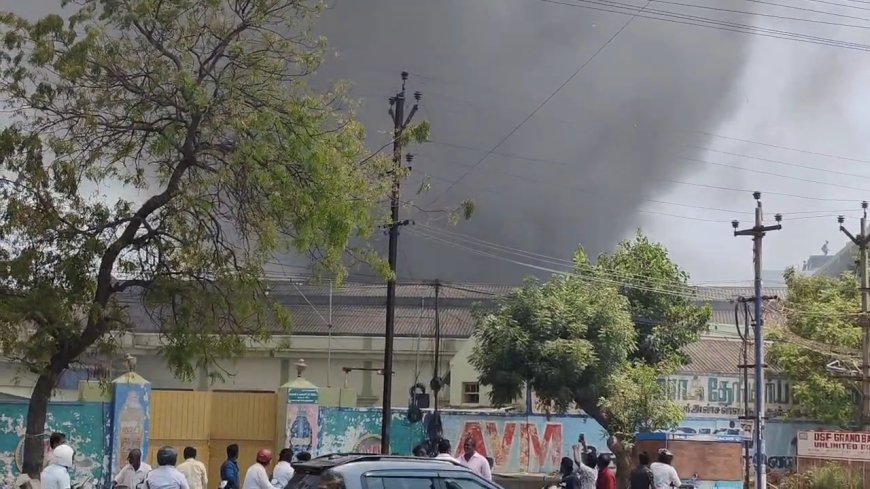 தூத்துக்குடியில், பிரபல எண்ணெய் மில் நிறுவனத்தில் தீ விபத்து.!