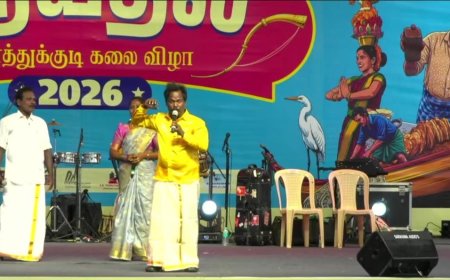 தமிழின் பெருமையைப் பறைசாற்றிய தமிழன்டா கலைக்குழு!